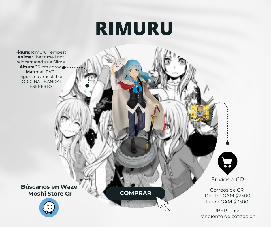 Figura That Time I Got Reincarnated as a Slime- Rimuru Tempest Capa y Máscara