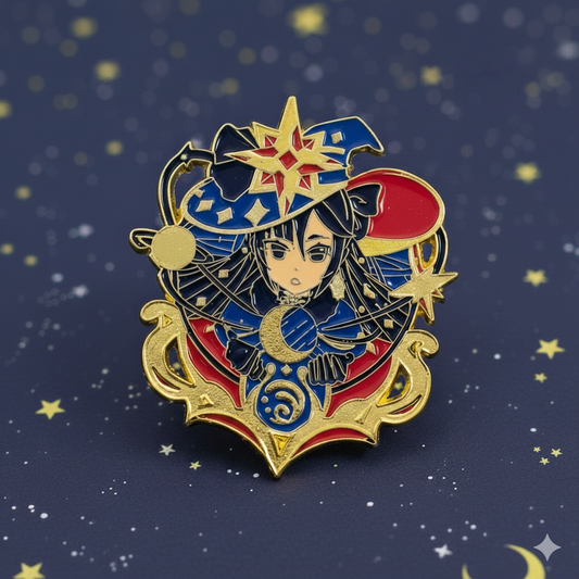 Accesorio Broche del Juego Genshin Impact Tartaglia Hu Tao insignia de Metal