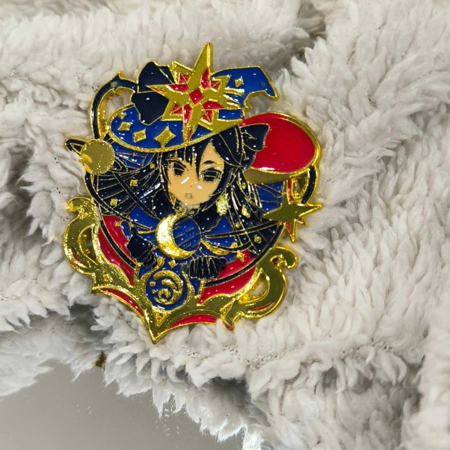 Accesorio Broche del Juego Genshin Impact Tartaglia Hu Tao insignia de Metal