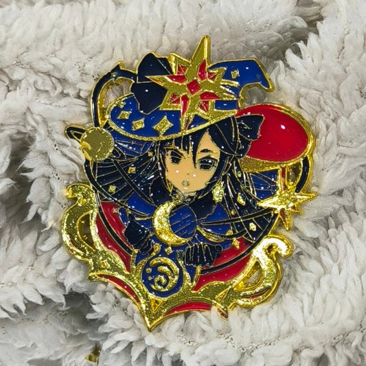 Accesorio Broche del Juego Genshin Impact Tartaglia Hu Tao insignia de Metal