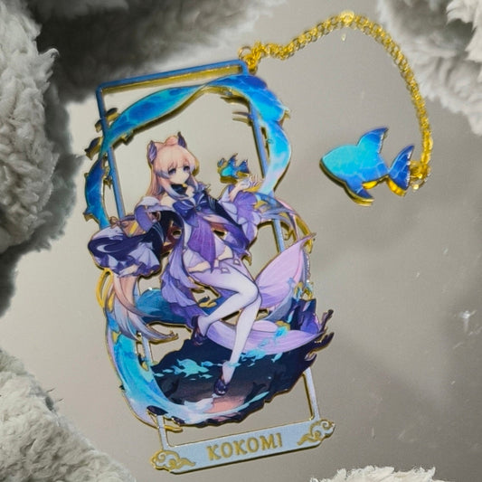 Accesorio separa libros Genshin Impact -Marcapáginas de metal- kokomi