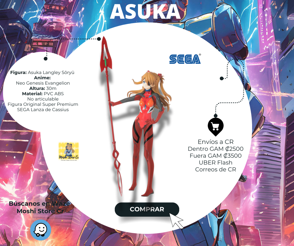 Figura Evangelion -Asuka Langley- Lanza de Cassius