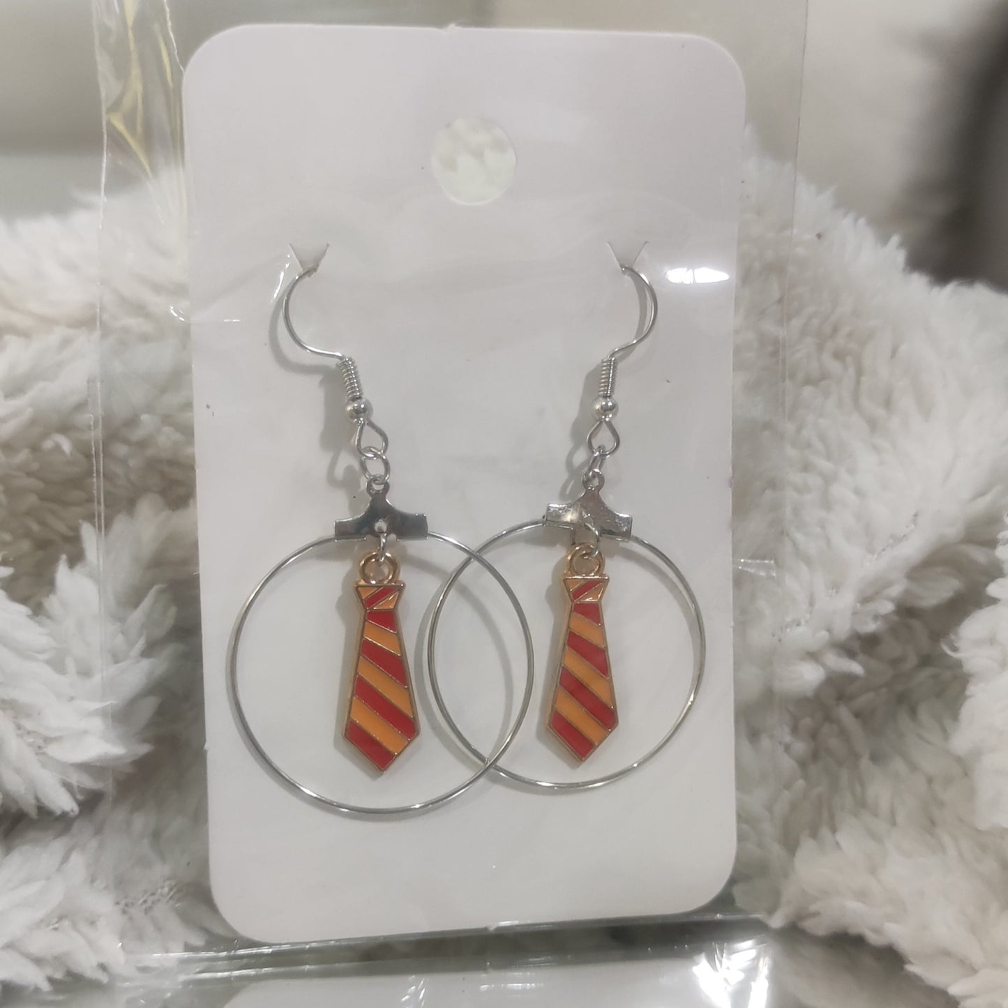 Aretes tipo Argolla de Hogwarts la casa Hufflepuff